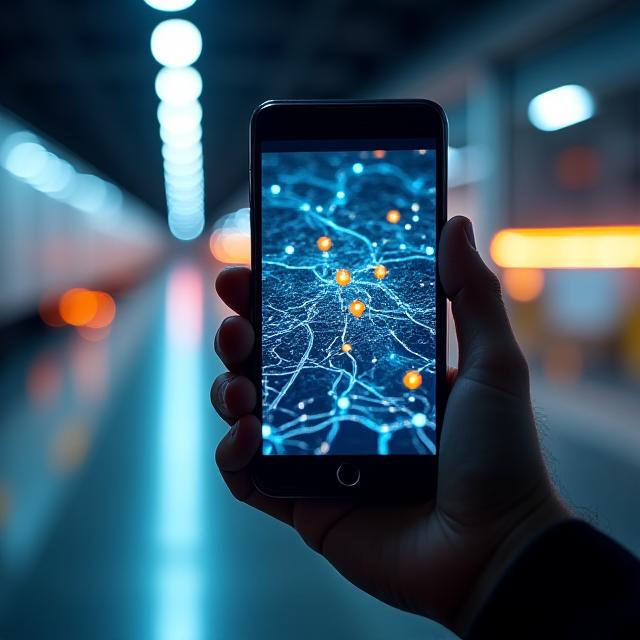 Modern smartphone displaying Gilyards real-time freight tracking dashboard