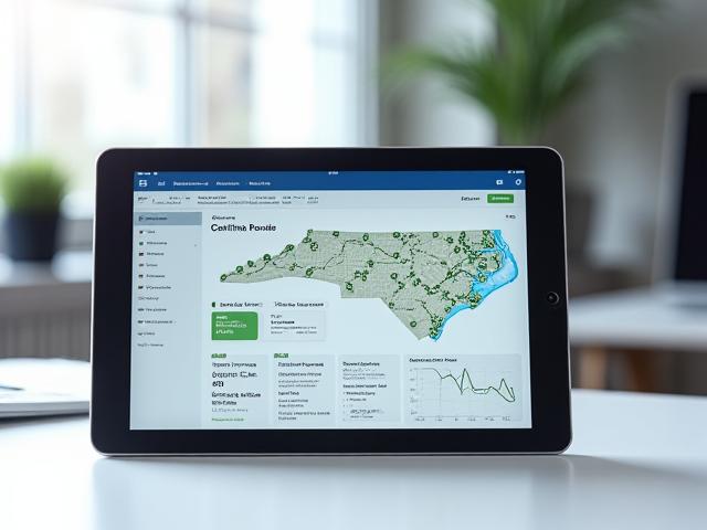 Secure pharma logistics data portal displayed on a digital tablet